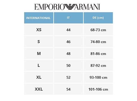 emporio armani underwear size.